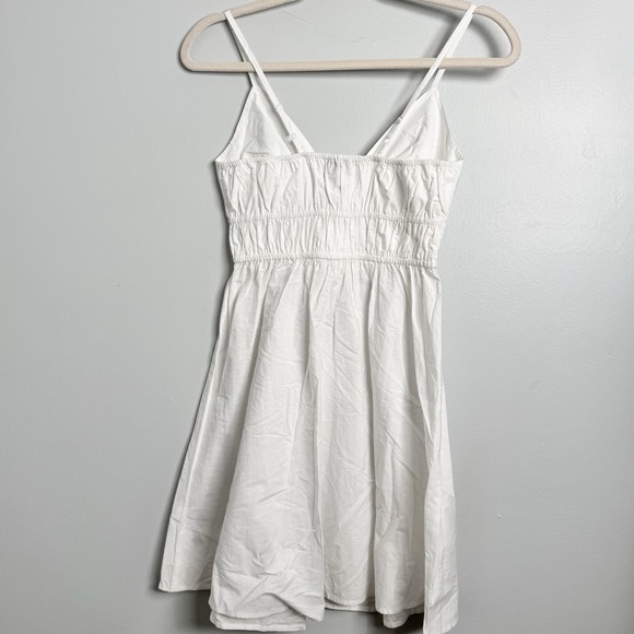 Asos‎ / TopShop Size 2 White 100% Cotton Mini Beach Dress NWT Adjustable Straps - Picture 6 of 6